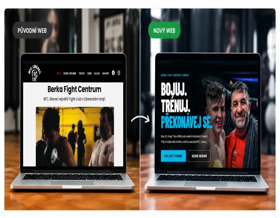 Moderní web pro BFC Liberec – Berka Fight Centrum