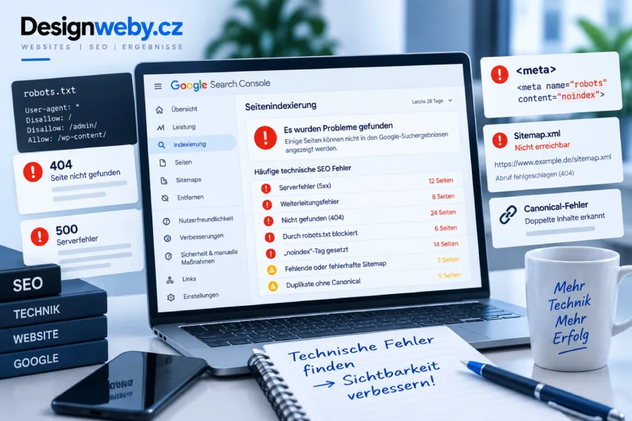 Technische SEO-Fehler einer Website